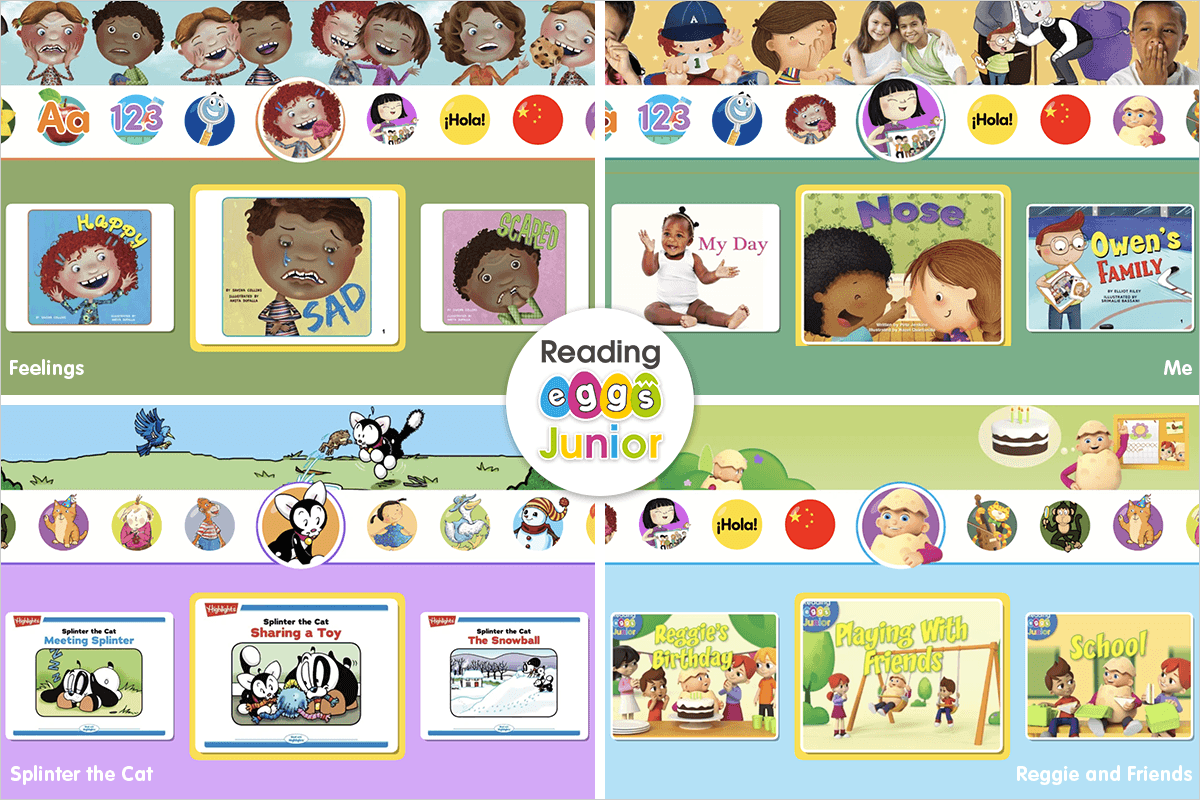 ABC Reading Eggs Junior has a wide range of books that teaches toddlers and children social skills and promotes emotional development