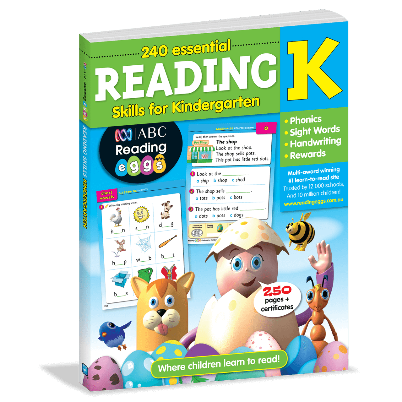 240 Essential Reading Skills for Kindergarten